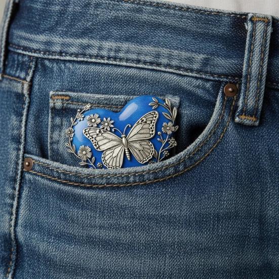 Pocket Hug Ornament Butterflies Pattern Acrylic Small Decorative Toy Table Decoration Holiday Party