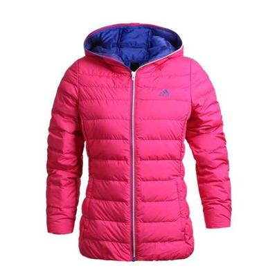 Ультралегкая теплая прочная ветрозащитная женская куртка-пуховик красного цвета AH3826