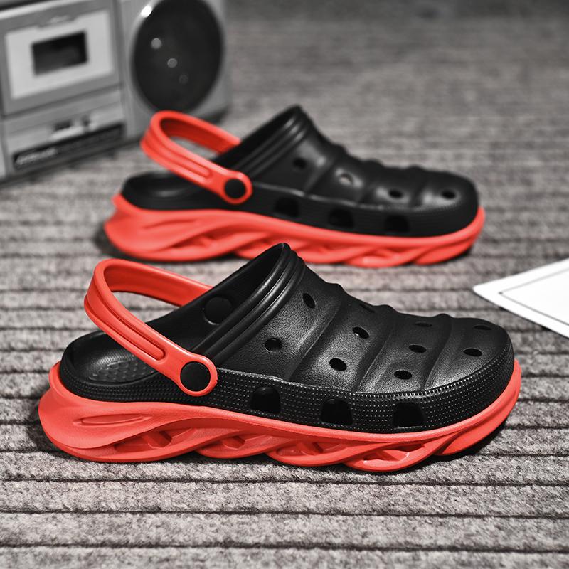Модная дышащая износостойкая легкая мужская садовая обувь, сандалии, мужские тапочки