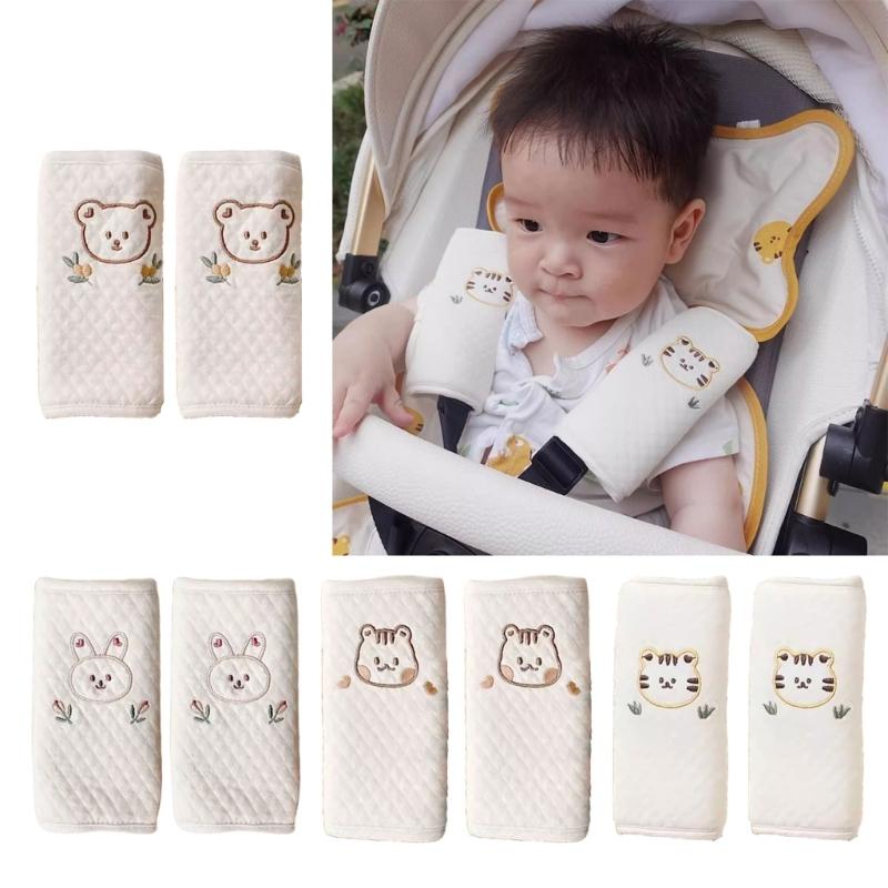 Подушечки на ремни безопасности с животным принтом, подушка на ремень безопасности, автомобильные аксессуары, накладка на плечевой ремень