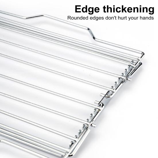 Стойка для жарки из нержавеющей стали, решетки для ребрышек барбекю, сковорода для жарки индейки, безопасная для использования в духовке, V-образная, устойчивая к высоким температурам решетка для гриля для индейки, куриных ребрышек