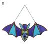 Halloween Hanging Glass Suncatcher Decoration Acrylic 2D Bat Ornament Gothic Car Rearview Mirror Decor for