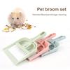 Mini Broom Dustpan Set Compact Lightweight with Hanging Hole Soft Durable Bristle Scratch-free Cleaning Tools Hamster Small Pet Supplies