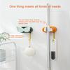 Mop Holder Strong Wall-mounted Punch-free Storage Holder With Hook Mop Clip Creative Durable Bathroom Accessories