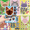 8 Cartoon Fun Cats Make A Face Collage DIY Decorative Guka Hand Account Mobile Phone Case Notebook