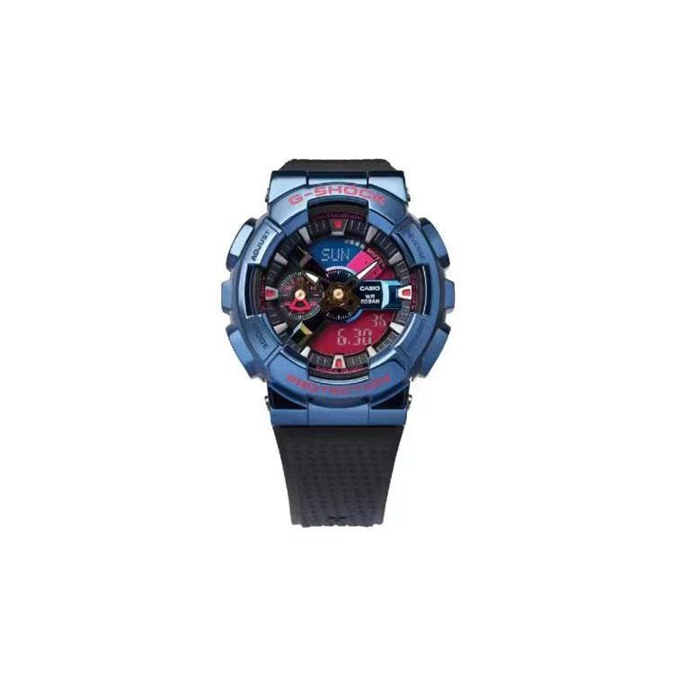 G-Shock Серия Steel Heart Водонепроницаемость 200M Кварцевый механизм Ремешок из смолы Японские часы Мужские часы Разноцветные GM-110SN-2APFS-PERSON