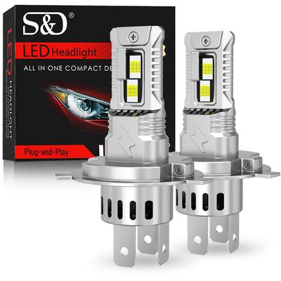 2 шт. Canbus H4 H11 LED H7 Лампы для фар 9005 HB3 9006 HB4 Ближний/дальний свет 30000 лм Автомобильные диодные лампы Turbo Auto 18-ядерные CSP Фары Plug&Play 6500K Белый