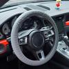 Универсальная Нескользящая Силиконовая Накладка на Руль Автомобиля Эластичная Текстура D-образные Чехлы на Руль Автомобильные Аксессуары для Декора