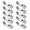 10pcs Single Sided Zip Zipper Presser Foot High Accuracy Lightweight Stainless Steel Presser Foot