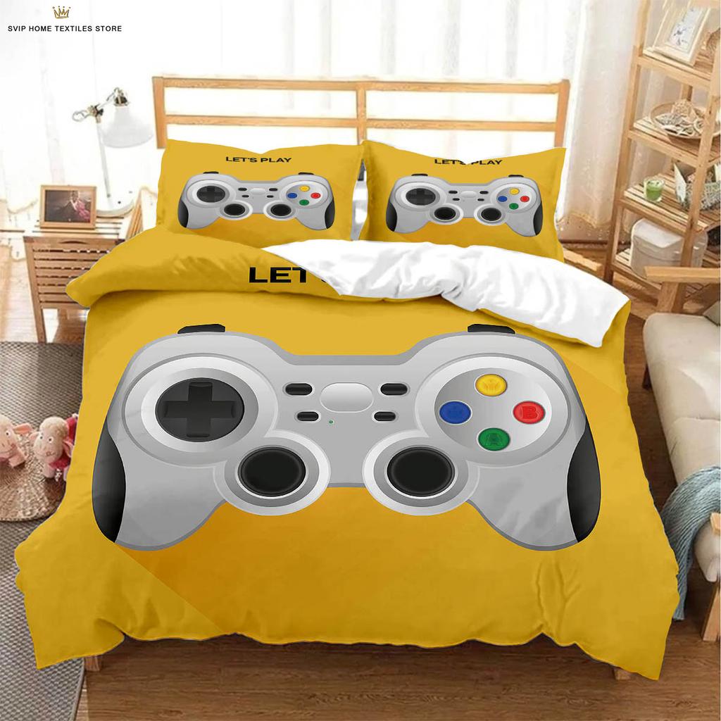 Акварельный геймпад 3D-принт Пододеяльник Машинная стирка Пододеяльник Комплект постельного белья Пододеяльник Наволочка