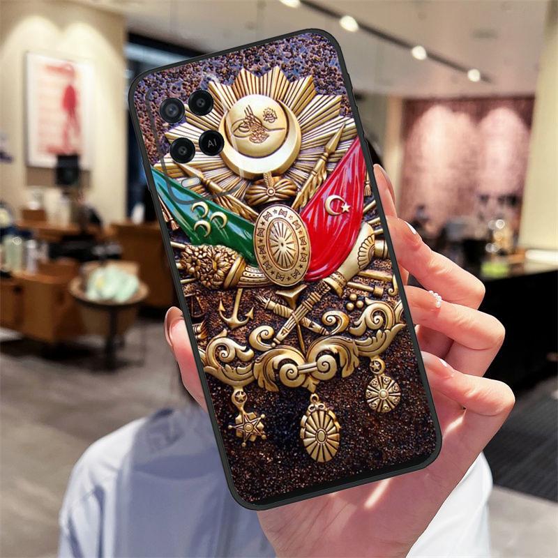 Кейс с гербом Османской империи для Oppo A94 A74 A54 A18 A38 A58 A78 A98 A40 A60 A80 A16 A76 A96 A15 A17 A77 A57S Чехол