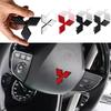 Car Steering Wheel Center Emblem Accessories for Mitsubishi ABS Sticker Lancer Outlander Pajero Eclipse Cross Ralliart ASX Colt