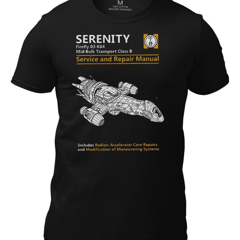 Serenity Ship Unisexuel T Shirt Unisexs Funny For Him Or Her 90S Movie