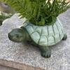 Turtle Planter Pot Resin Tortoise Flowerpot Animal Statue Indoor Outdoor Succulent Plants Container Home Balcony Garden Desktop Decoration