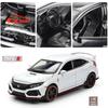 Honda Civic Type R JDM Симуляция Литая модель и игрушечный автомобиль Звуки и свет Оттягиваемый механизм 1:32 металлические модели автомобилей, подарки для детей