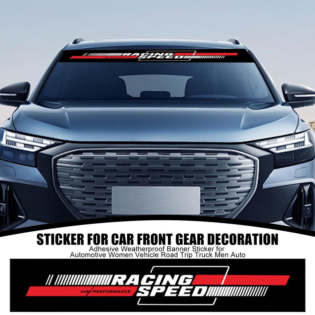 Наклейка на лобовое стекло переднего багажника автомобиля Долговечные наклейки на лобовое стекло Клейкая Погодоустойчивая Баннерная наклейка Наклейки для автомобиля