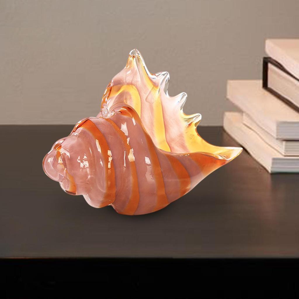 Conch Figurine Glass Art Piece for Home Office And Living