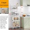 Multi-Layer Kitchen Rack Floor Standing Bathroom Storage Shelves Without Punching Holes Household Multi Layer Kitchen Storage