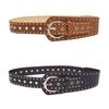 Дизайн с заклепками Панк Ремень Широкий ремень Поясной ремень Модный готический ремень Y2K стиль