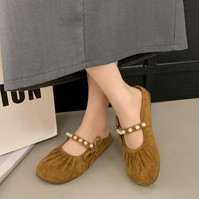 Одиночные туфли на плоской подошве женские весна-лето 2025 года новые мягкие подошвы не устают ноги одиночные туфли женские удобные с юбкой неглубокий вырез одиночные s