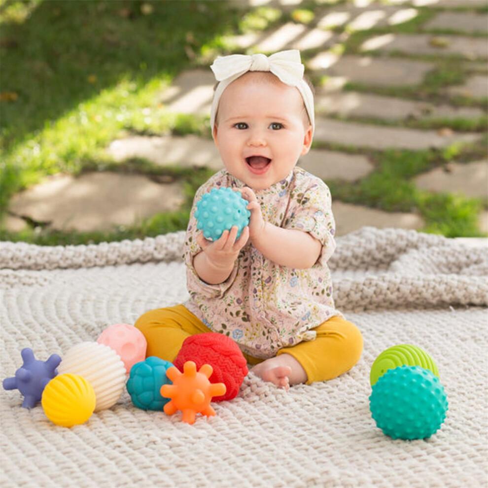 6 Piece First Baby Ball Set Baby Hand Massage Multi Textured Sensory Soft Balls