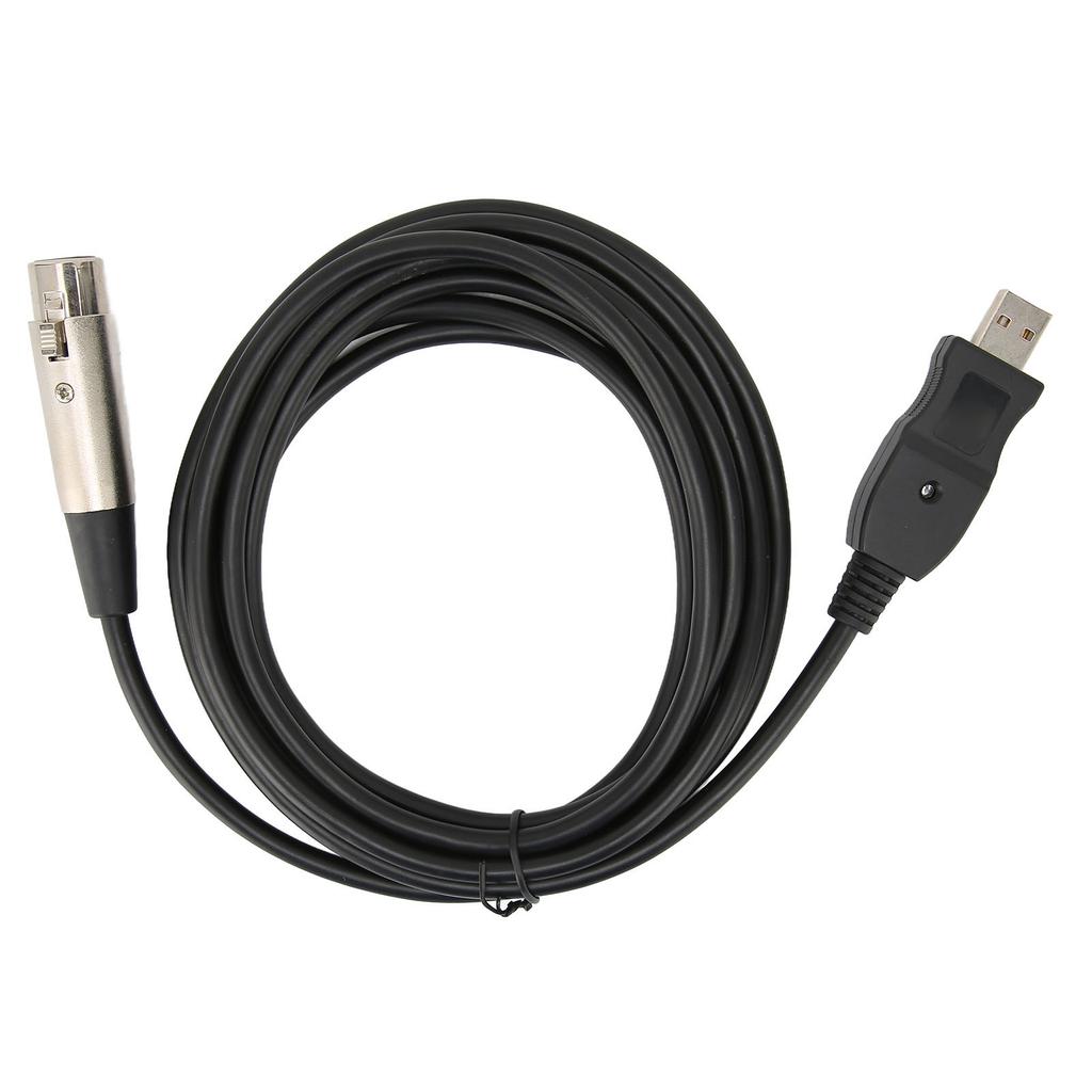 Microphone Converter Cable USB To XLR Adapter Wire with Sound Card for Musical Instrument Recording Karaoke