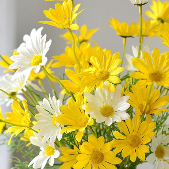 5 Heads Artificial Flower UV Resistant Silk Colorful Fake Flower Decor Handcraft