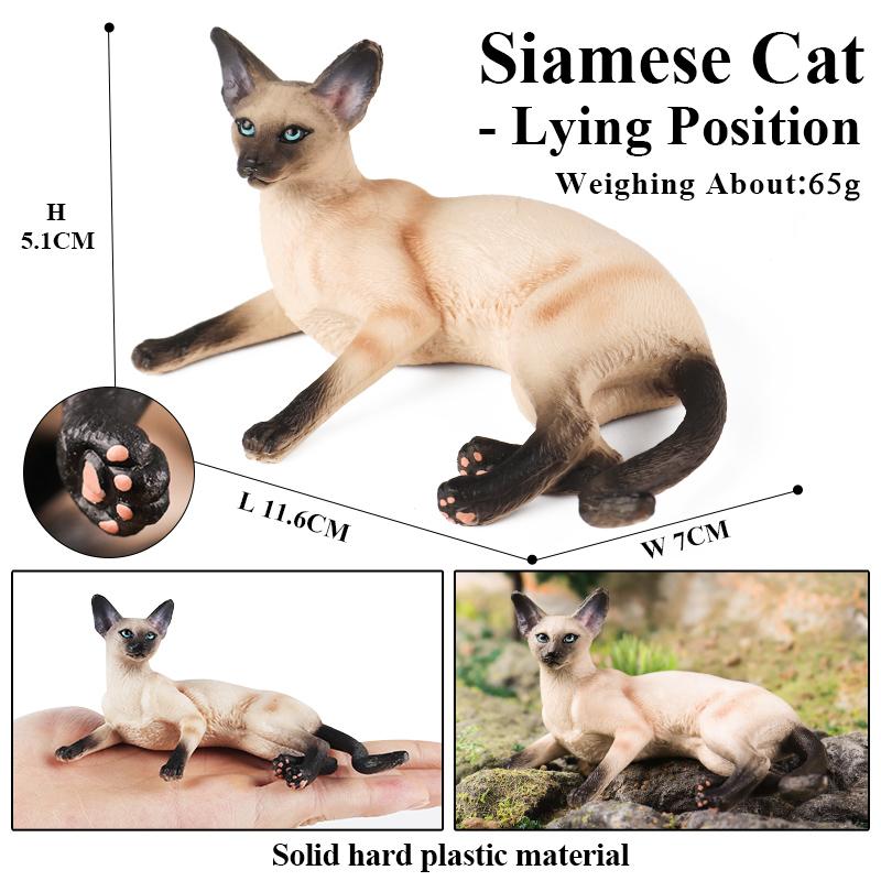 Oenux Кошачий игровой комплекс Китти Бобтейл Сиамский Сфинкс Регдолл Модель Фигурка Фигурка Милое украшение Домашнее животное Детская игрушка Подарок