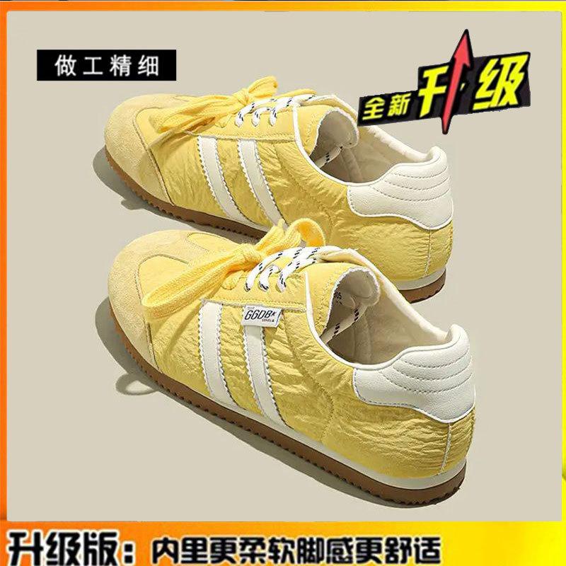 Кожаные ретро немецкие кроссовки женские туфли весна-лето 2025 новые плоские белые туфли повседневные спортивные универсальные туфли Forrest Gump