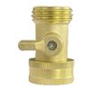 2 Pieces Portable Sturdy Brass Hose Shut Off Valves with Extended Handle Fit 3/4Inch Garden Hose Connectors Daily Use