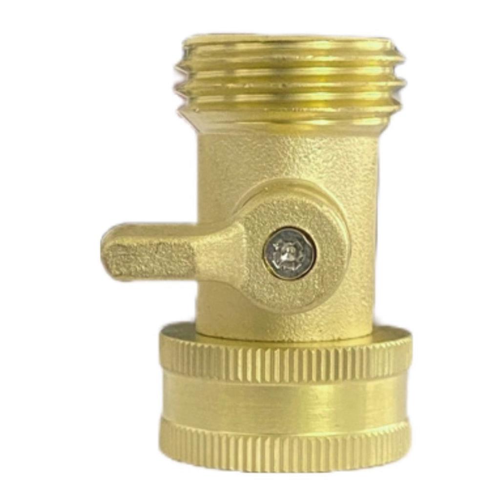 2 Pieces Portable Sturdy Brass Hose Shut Off Valves with Extended Handle Fit 3/4Inch Garden Hose Connectors Daily Use