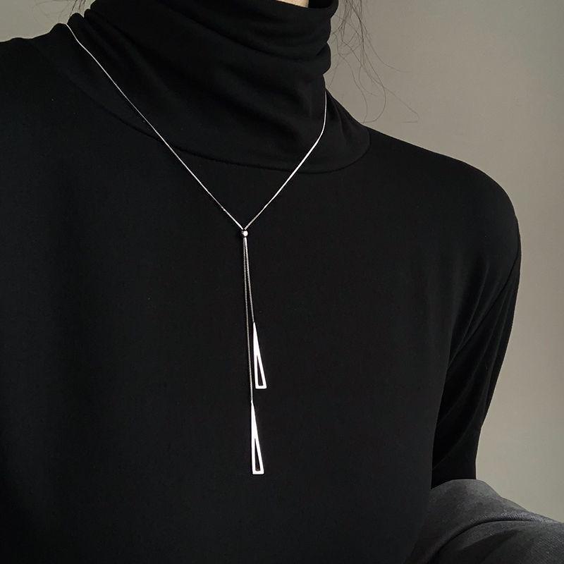 Men's Hip-Hop M Pendant Necklace: Trendy Cuban Chain In Titanium Steel, Stylish and Minimalist Design.