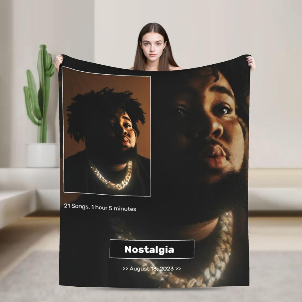 Rapper rod wave Blanket Decorative Flannel Bedding Throws For Couch Bed Super Warm Custom Quality Bedspread Gift