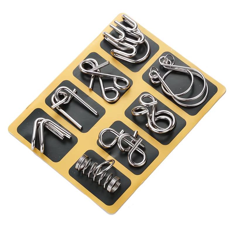 Creative Classic IQ Metal Brain Teaser Magic Baffling Puzzles Game Toys for Children Adults Funny Kids Gifts