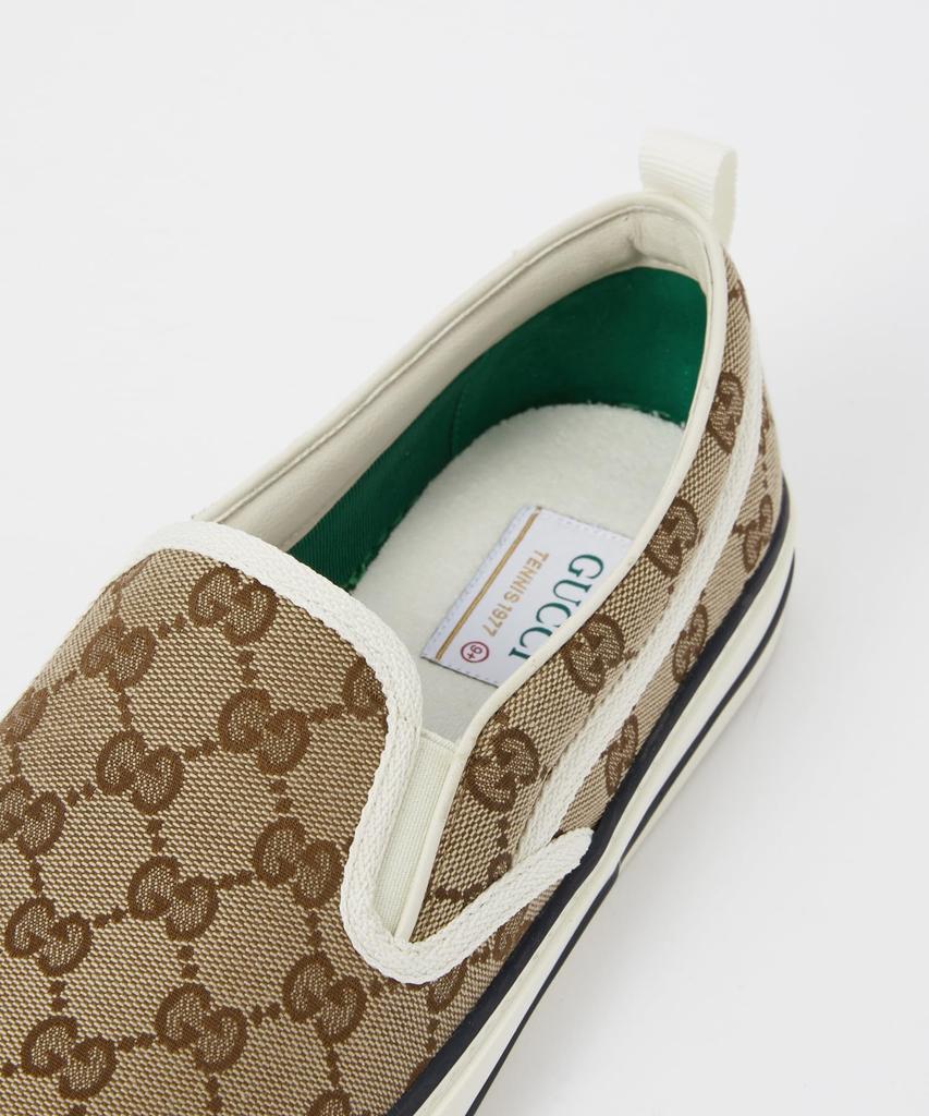 Gucci 1977 Tennis Size 643489 Shoes, Men's, Beige/Ebony, 27.5cm, (2HK30) [Used]