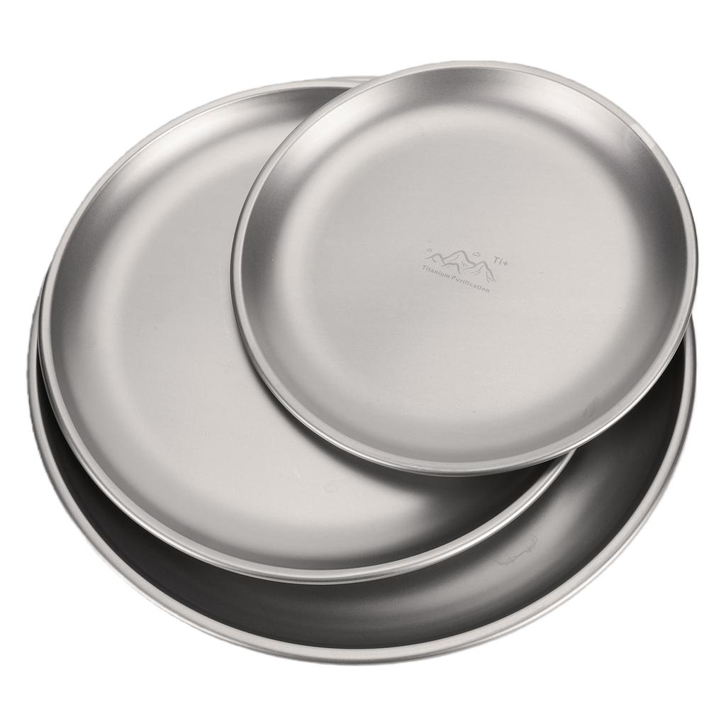 Outdoor Camping Plate Ultralight Portable Round Frosted Dish for Cooking Picnic Hiking Camping Backpacking Travel