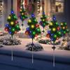 2 шт. Солнечные огни для рождественской елки, уличные украшения для сада, дорожки, двора, входной двери, кладбища, газона, рождественские и новогодние декоративные лампы