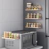 Magnetic Spice Rack for Refrigerator Side Shelf Kitchen Punch-Free Hanging Sundries Frame Wall Mounted Hollow Out Storage Racks