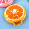 Portable Pill Box Weekly Rotating Split Fruit Points Drug Carry with You Mini Medicine Boxs Medicine Travel Pillbox