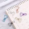 2Sets Hollowed Out Design Metal Binder Clip Long Tail Clips Office Hand Book Folder Paper Organizer Stationery Fish Clip