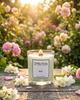 soy candle with a wooden wick + ROSE