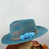 Шерстяная шляпа-панама Homburg Экзотическая шляпа для женщин и мужчин Фотореквизит в стиле вестерн для мужчин и женщин Унисекс Головной убор