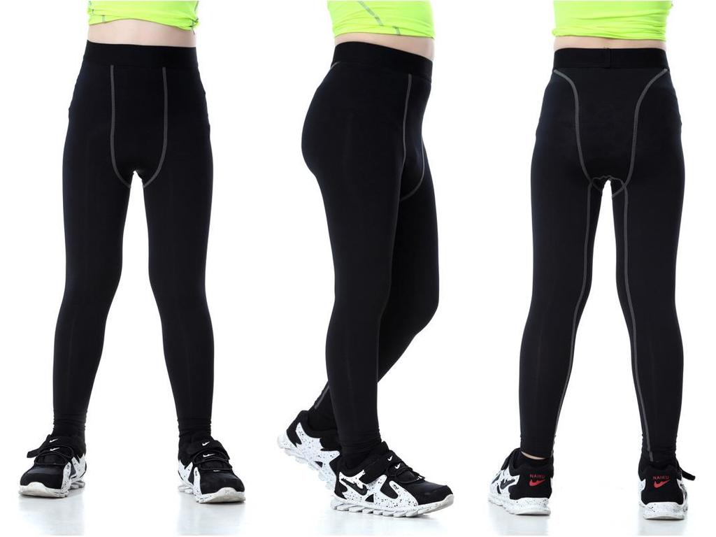 Kids' PRO Sports Fitness Gear: Boys' & Girls' Quick-Dry Running Sets with Long/Short Sleeve Shirts, Elastic Shorts, and Long Pants.