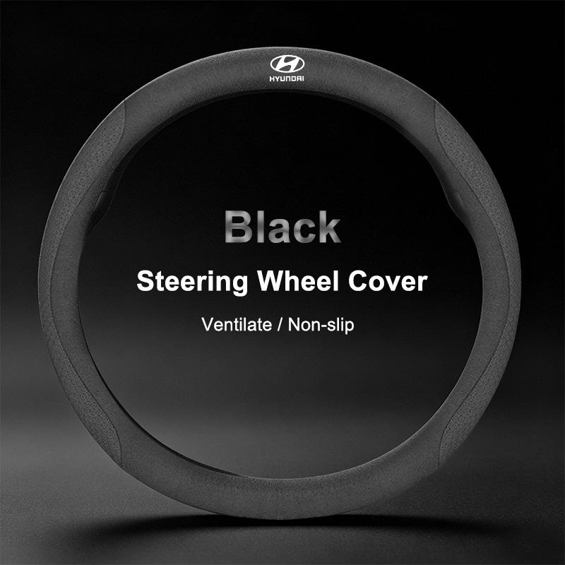 Universal Suede Car Steering Wheel Cover Anti-Slip Sweat Absorbing For Hyundai Elantra Sonata Tucson ix35 i20 Verna ix25 i10 i30 ZZ36