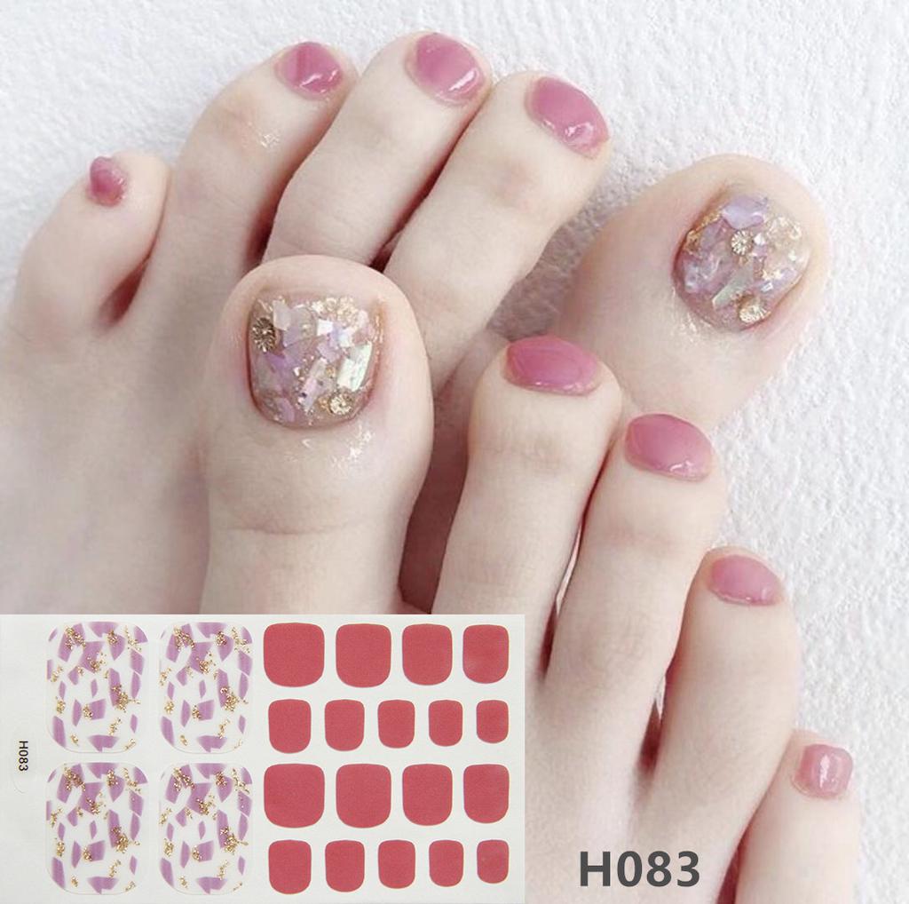 Summer New Toenail Film Nail Art Foot Paste Process Crystal Nail Oil Film Toenail Discount Goods
