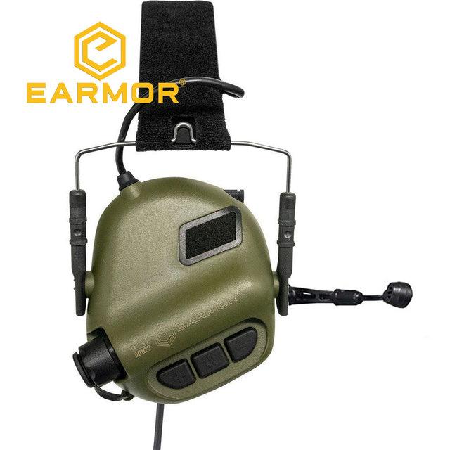 Тактическая гарнитура EARMOR M32 MOD4 для стрельбы, военные наушники с шумоподавлением и связью Softair