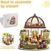 3D DIY Doll House Wooden Case Miniature Furniture Dollhouse Kit Handmade Miniature House with LED Light Children Birthday Gifts