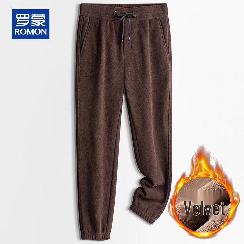 ROMON Men's Fleece-Lined Jogger Casual Pants