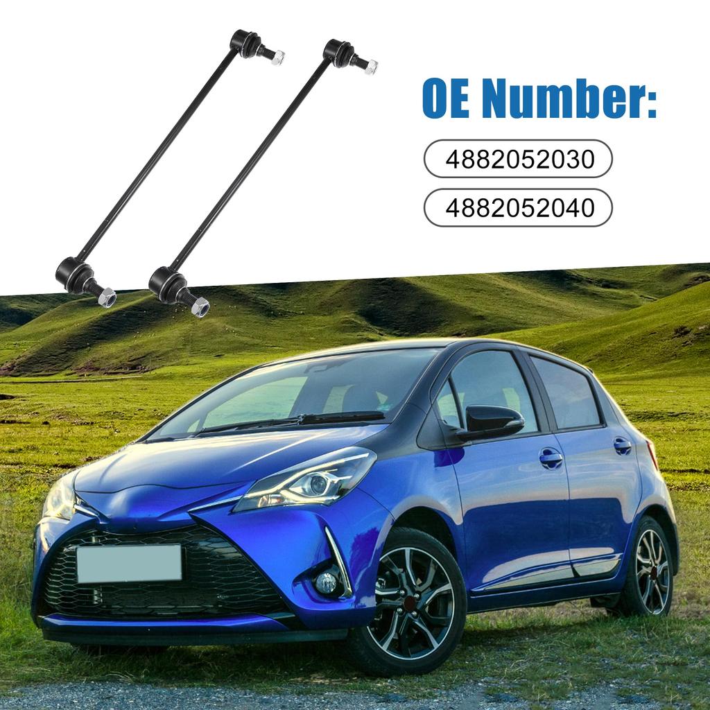 ABSOPRO Front Sway Bar Links 4882052030 4882052040 Stabilizer End Link Suspension Kit for Toyota Yaris 2007-2018, Black, 2 Pieces