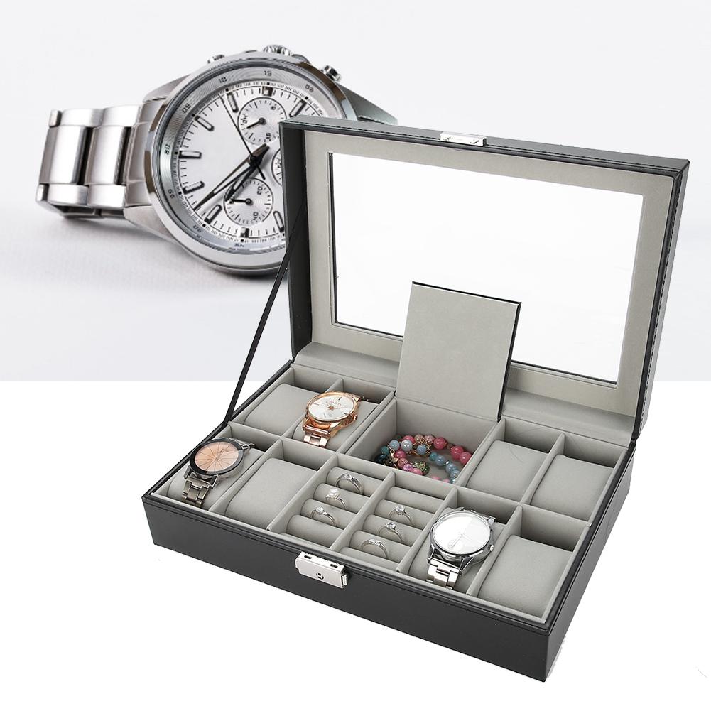 Чехол для хранения часов из искусственной кожи с 8 слотами, держатель для ювелирных изделий, органайзер
